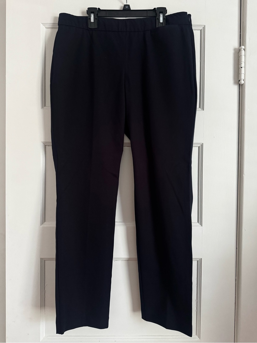 J Jill Precision Stretch Pull On Pants Womens 12 Navy Blue Straight Leg NWT - Picture 2 of 8